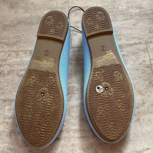 Baby blue Rhinestone Flats - Picture 4 of 9